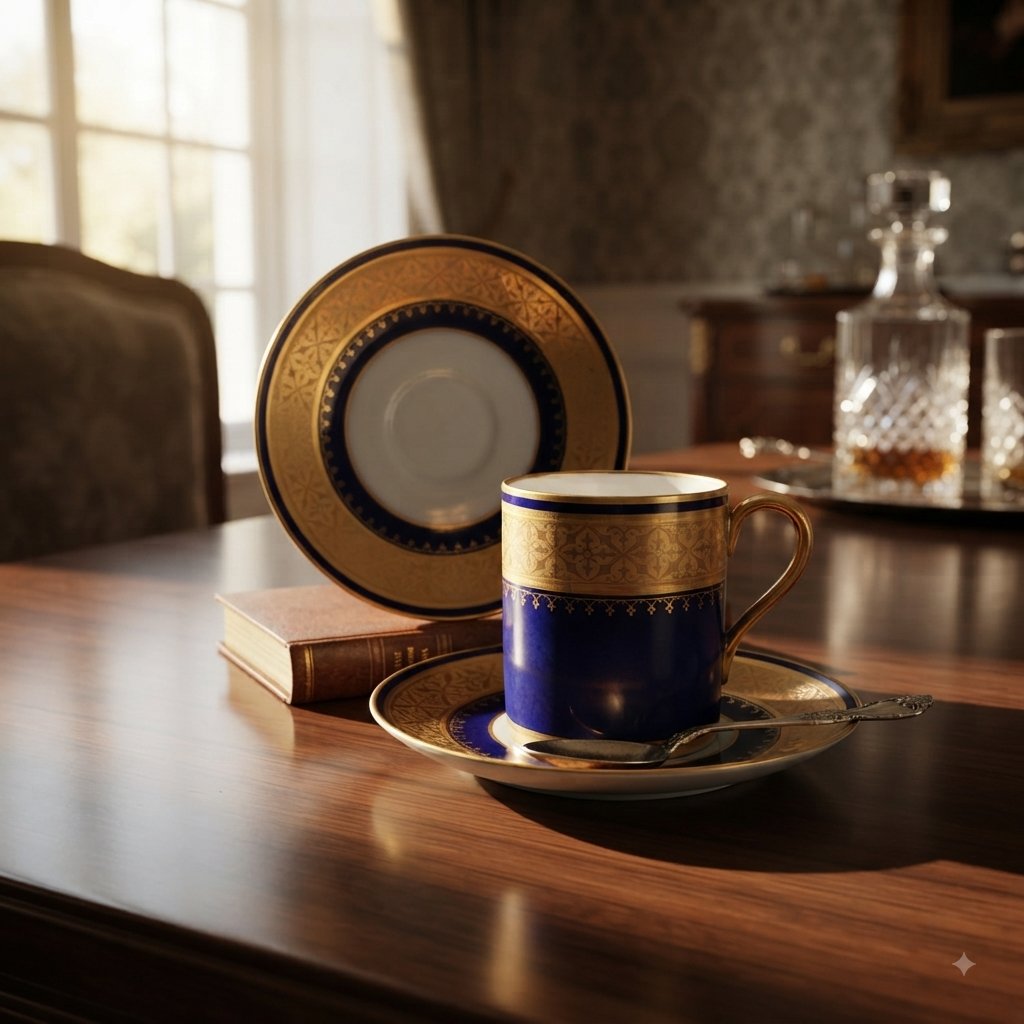 TASSE ET SOUS-TASSE DE LIMOGES, MILIEU DU XIXE SIÈCLE, SIGNÉES JEAN POUYAT-photo-4