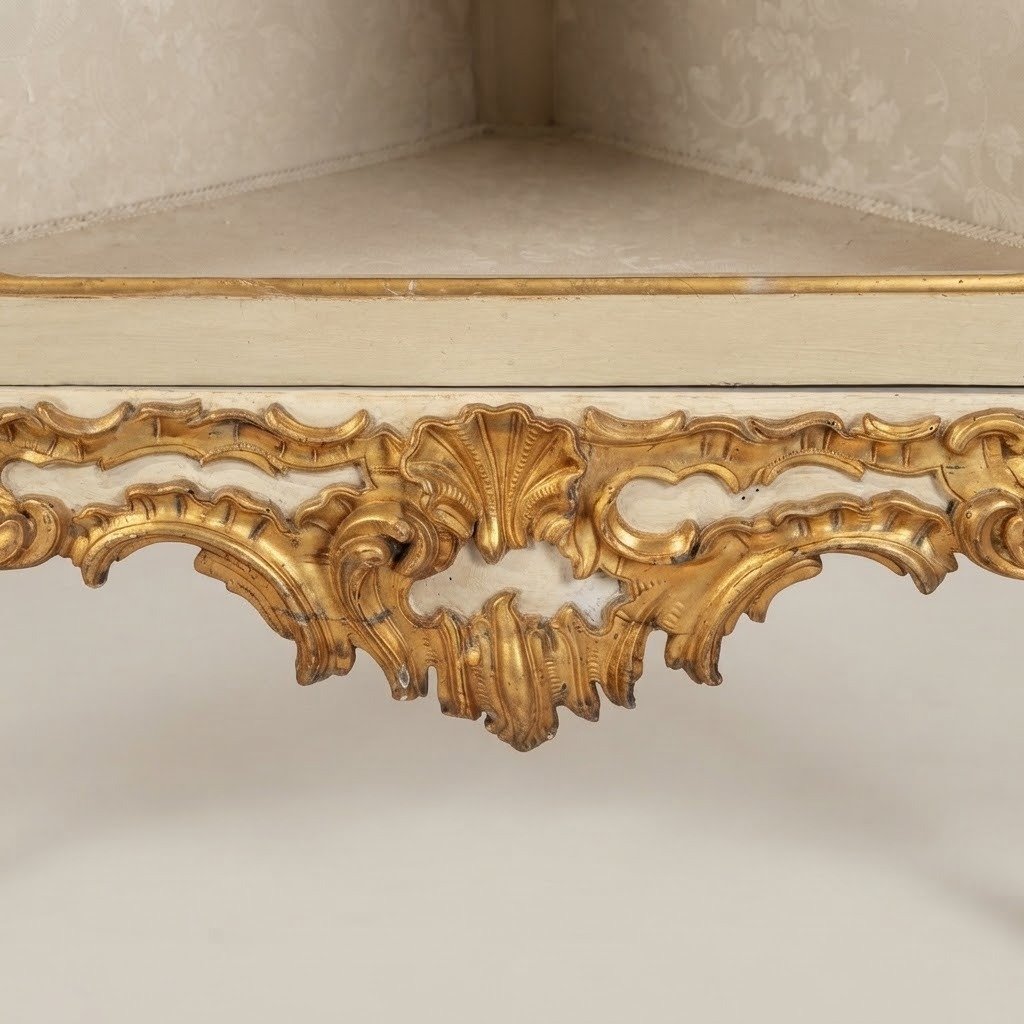 Lacquered And Gilded Corner Cabinet From The Louis XV Period, Mid-18th Century-photo-2