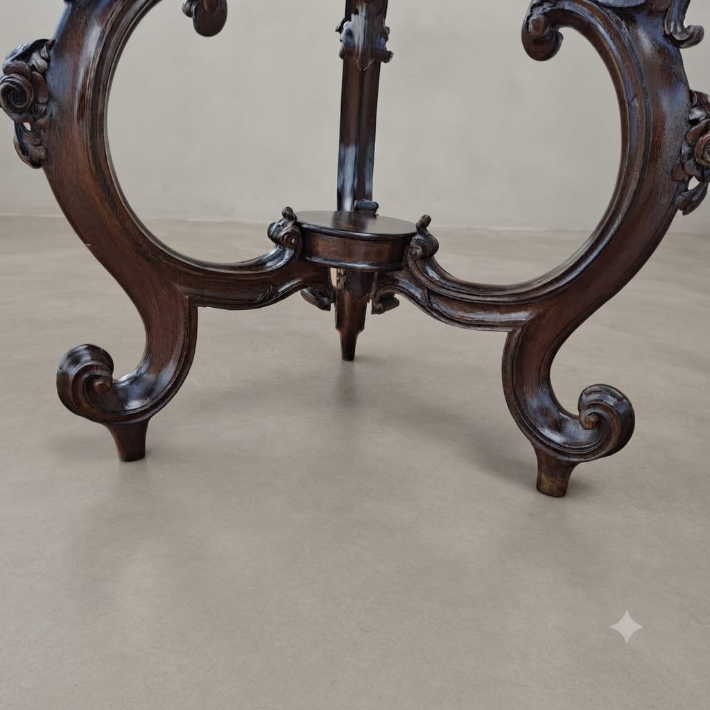 PAIRE DE GUERIDONS ANCIENS EN PALISSANDRE, ÉPOQUE LOUIS-PHILIPPE, MILIEU DU XIXE SIÈCLE-photo-3