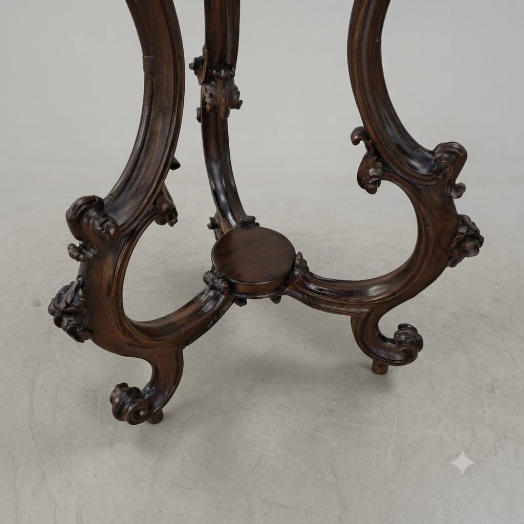 PAIRE DE GUERIDONS ANCIENS EN PALISSANDRE, ÉPOQUE LOUIS-PHILIPPE, MILIEU DU XIXE SIÈCLE-photo-2