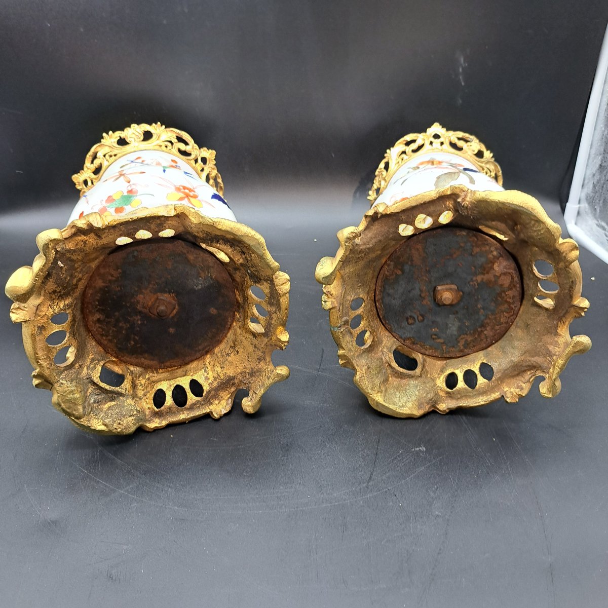 Pair Of Imari Vases From The Second Half Of The 19th Century-photo-2
