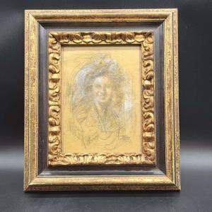 Portrait Of A Woman, Mixed Media, Between 19th And 20th Century, Signed By Antonio Mancini.