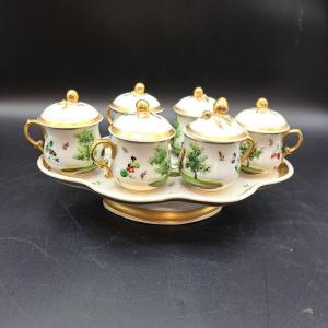 MID-19TH CENTURY *POTS DE CRÈME* OR HOT CHOCOLATE SET