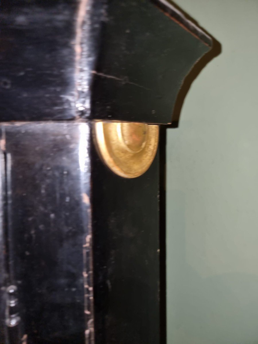 Pair Of Corner Cabinets In Ebonized Wood-photo-3
