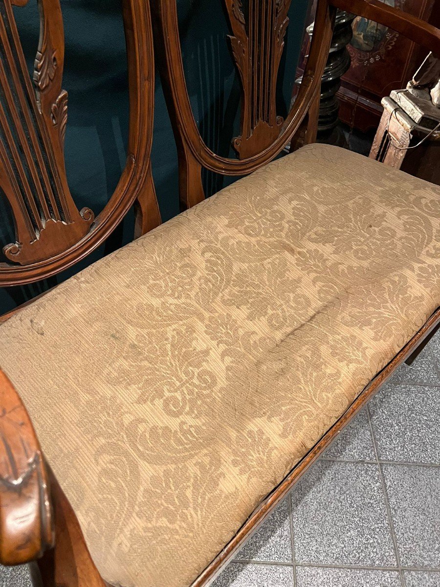 18th Century Walnut Wood Sofa -photo-5