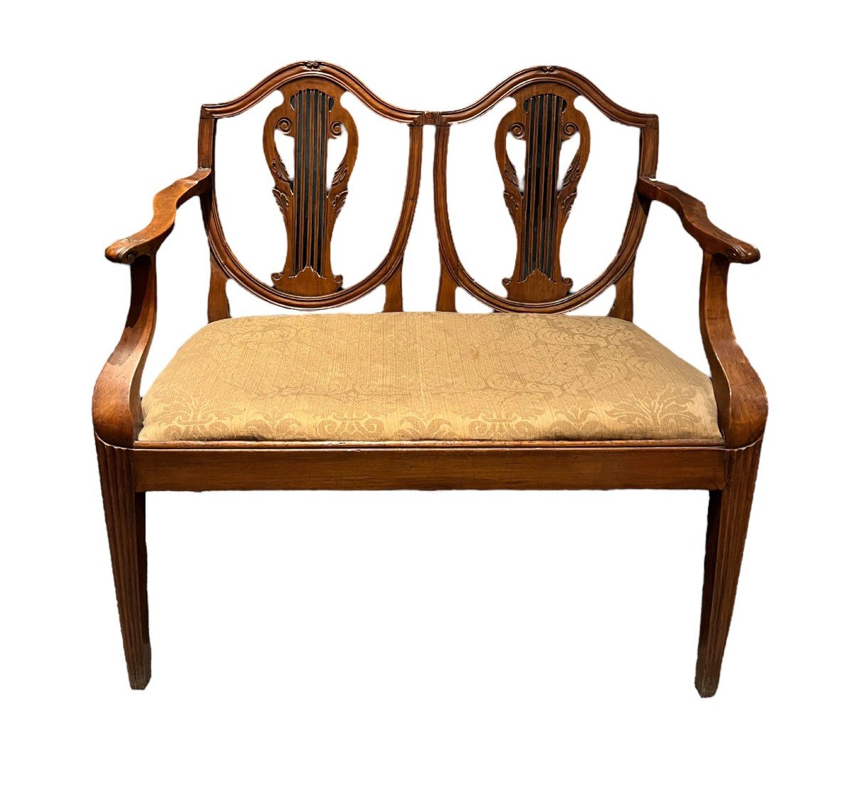 18th Century Walnut Wood Sofa 