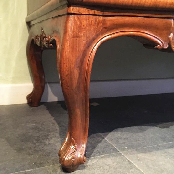 Venetian Chest Of Drawers Veneered In Walnut Briar -photo-6