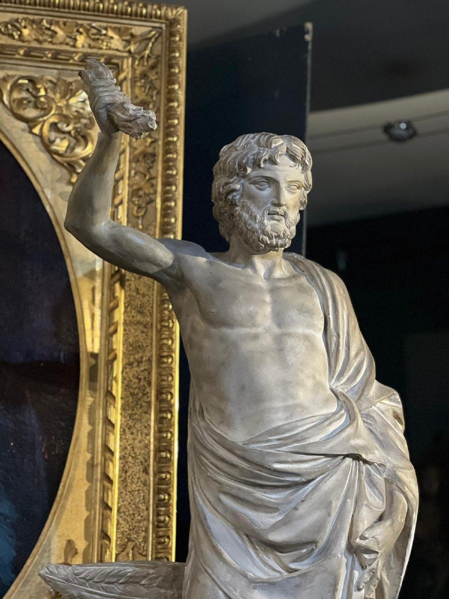 Paire De Sculptures Représentant Cérès Et Jupiter, XVIIIe Siècle-photo-2