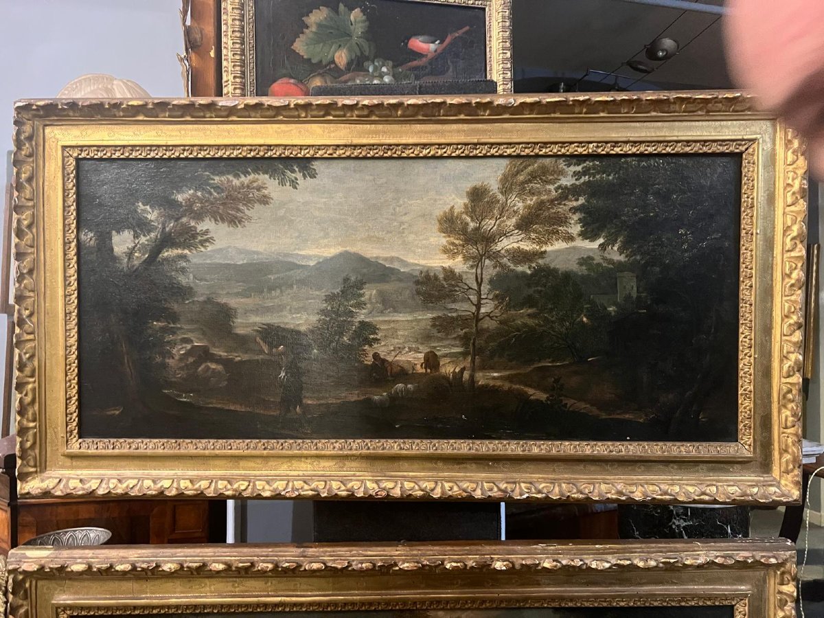 Pair Of Landscapes With Figures-photo-4