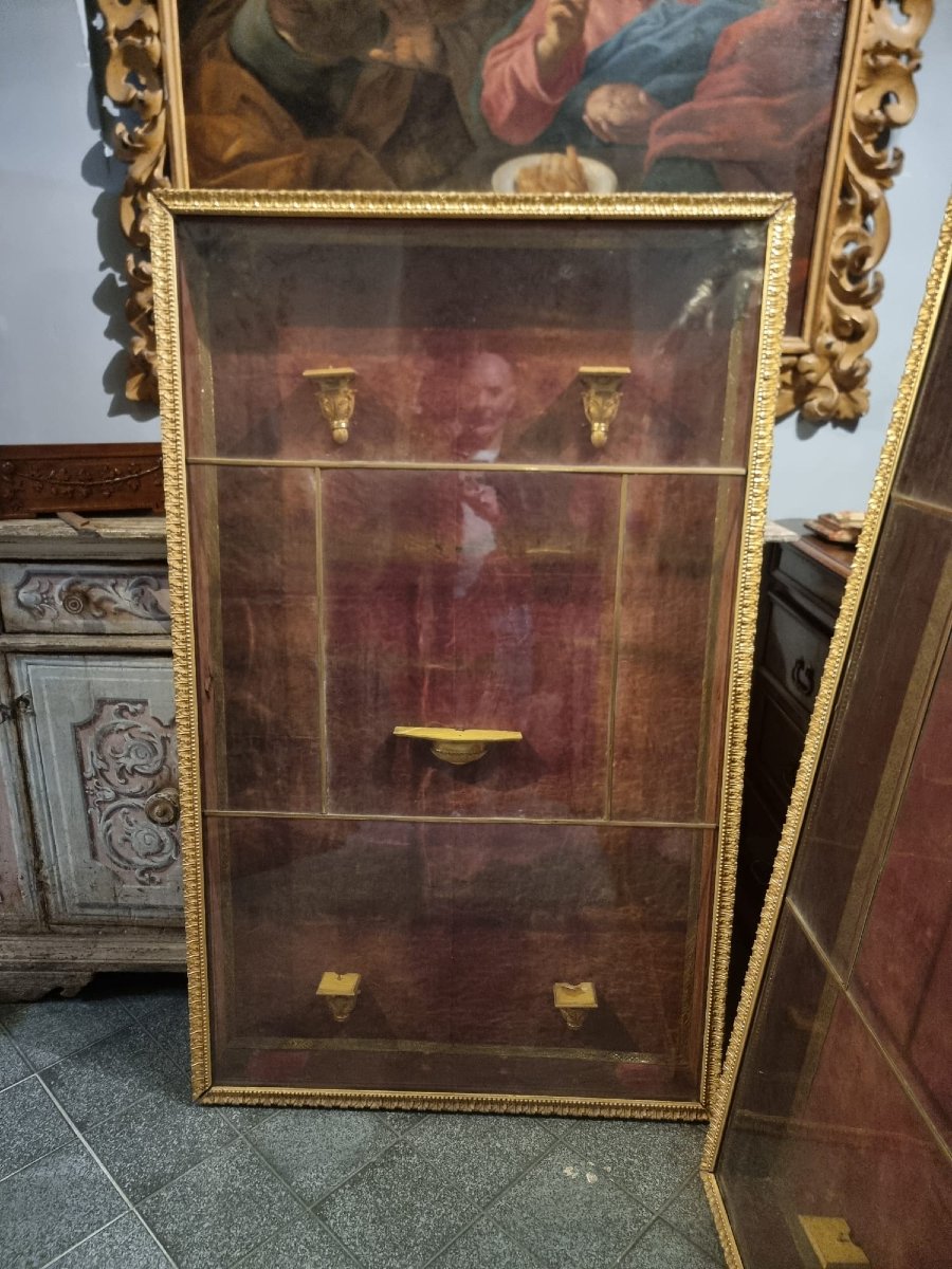 Paire de vitrines en bois-photo-3