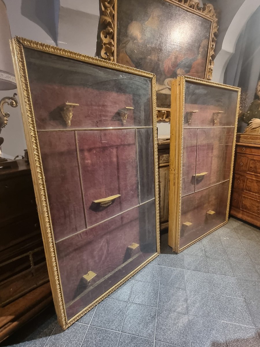 Paire de vitrines en bois-photo-6