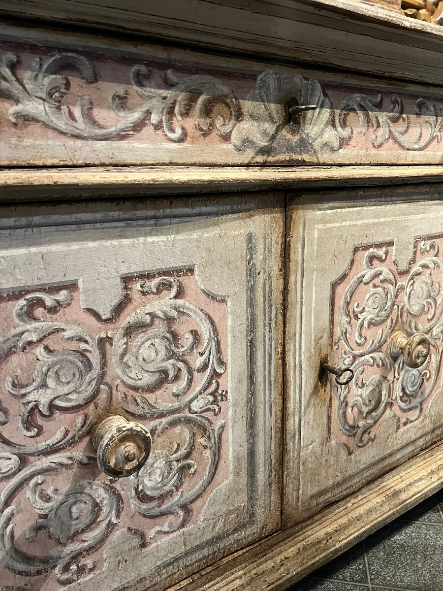 Buffet en bois peint-photo-4