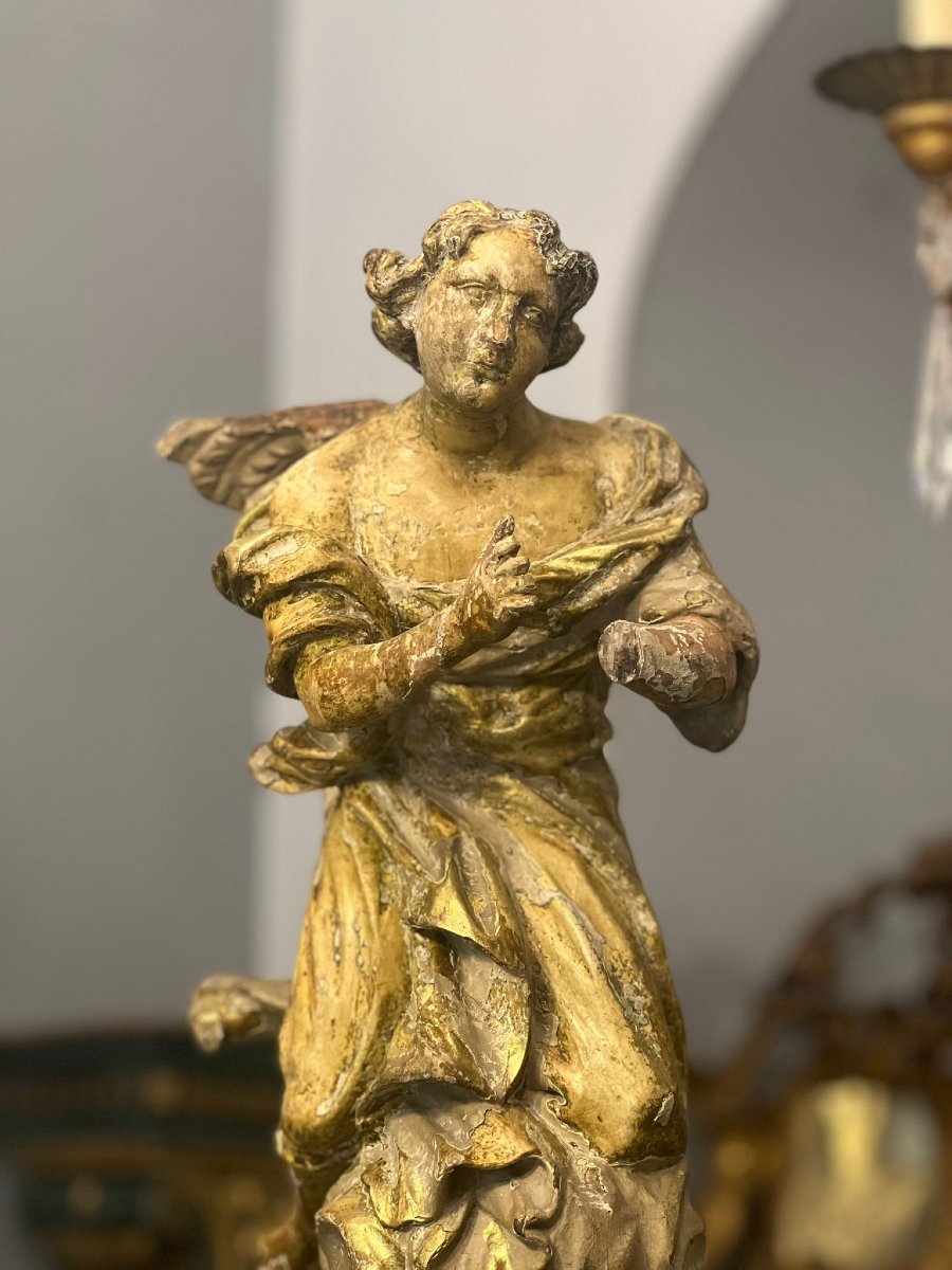 Carved And Gilded Wooden Sculpture-photo-3