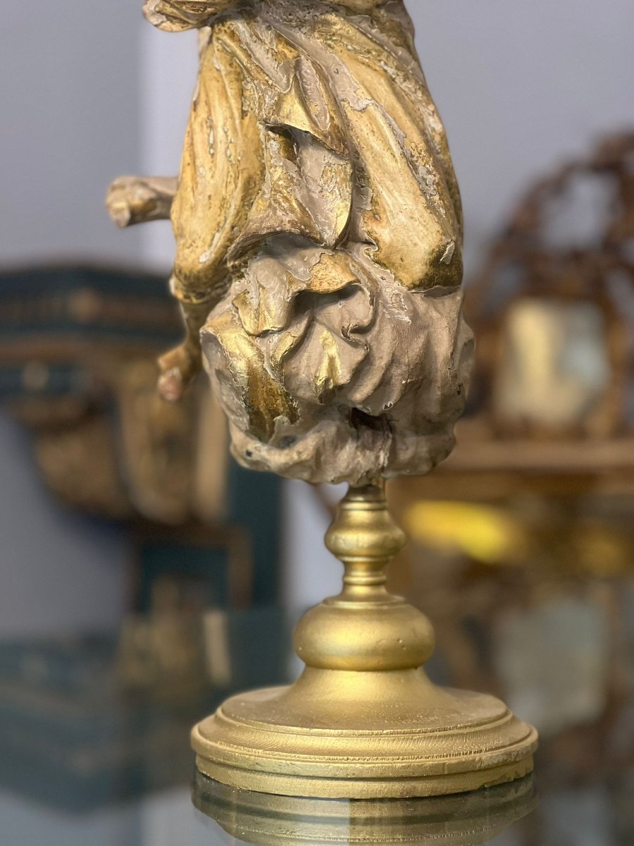 Carved And Gilded Wooden Sculpture-photo-1