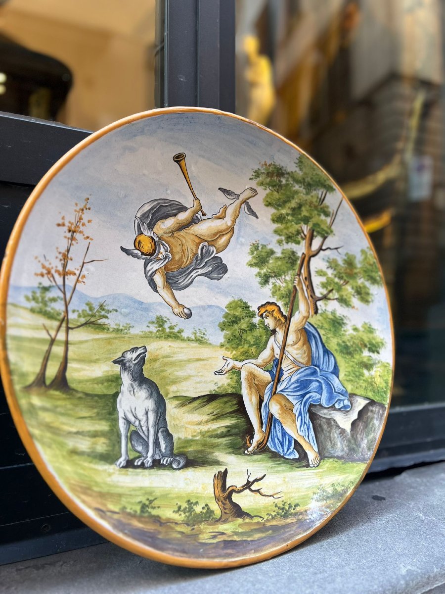 Pair Of Decorative Majolica Plates-photo-2