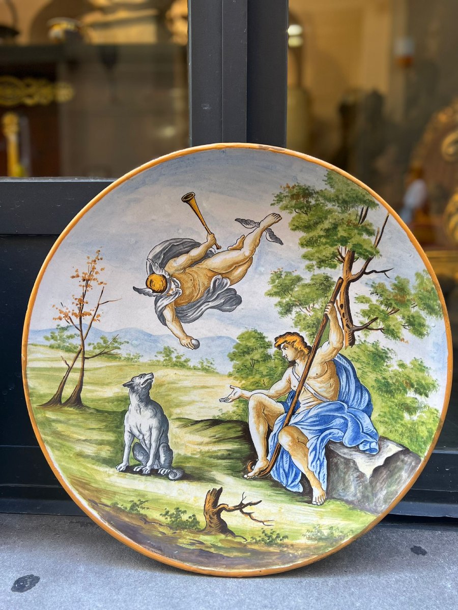 Pair Of Decorative Majolica Plates-photo-3