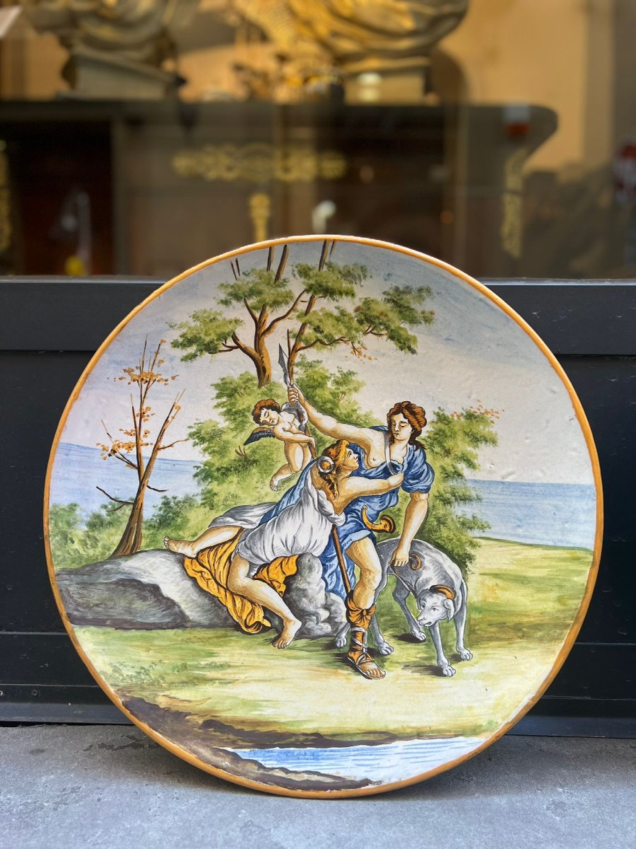 Pair Of Decorative Majolica Plates-photo-4