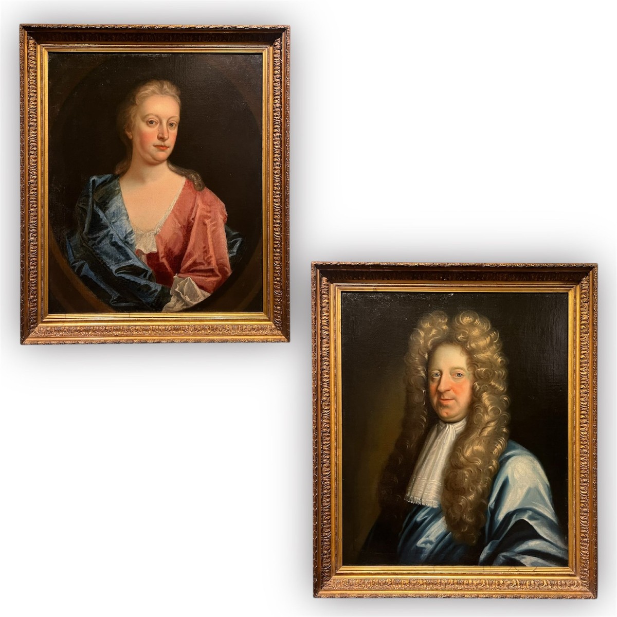 Pair Of French Portraits