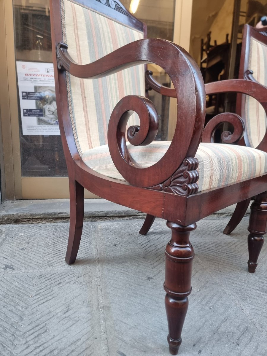 Pair Of Mahogany Armchairs-photo-4