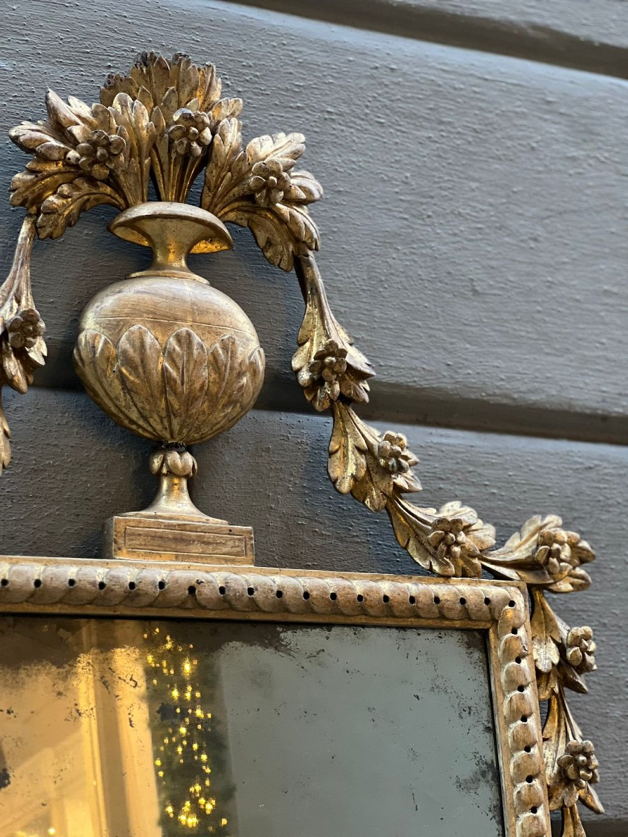 Carved And Gilded Wooden Mirror-photo-3