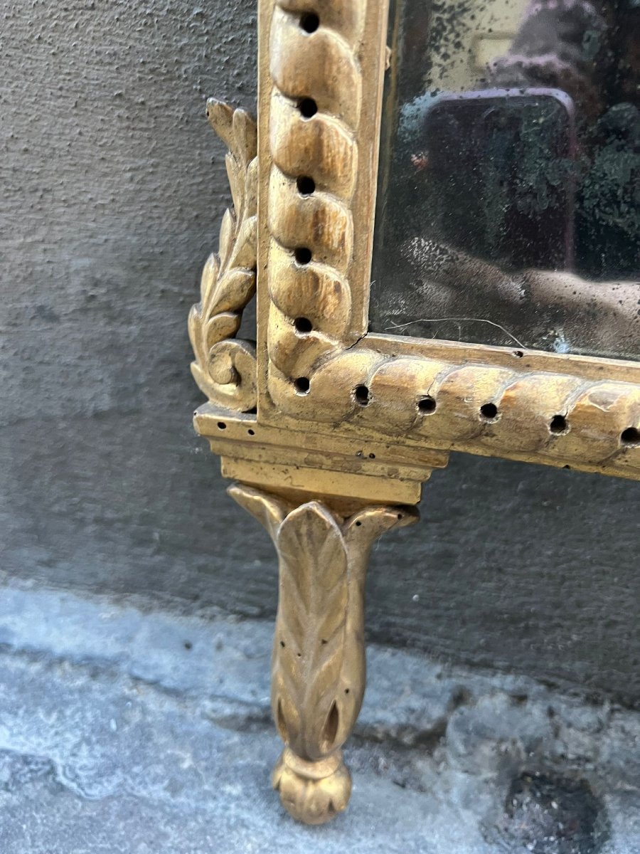 Carved And Gilded Wooden Mirror-photo-4