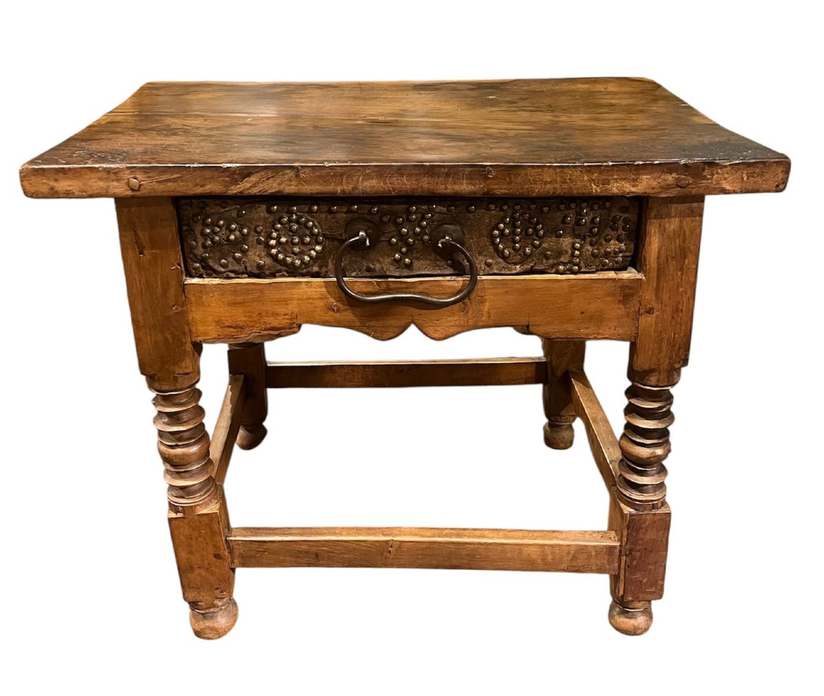 Table Rustique En Bois Massif Avec Tiroir