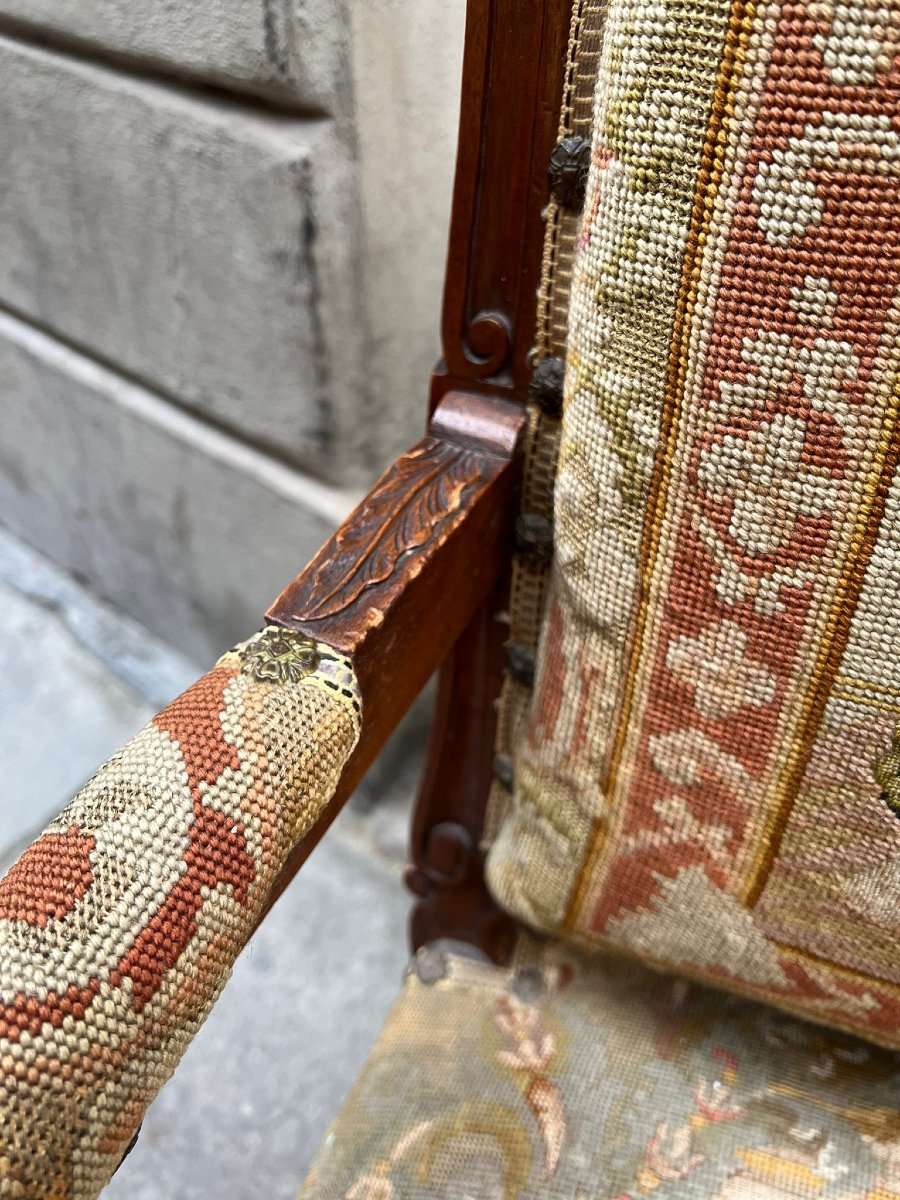 Paire de fauteuils baquets de style Louis XV-photo-3