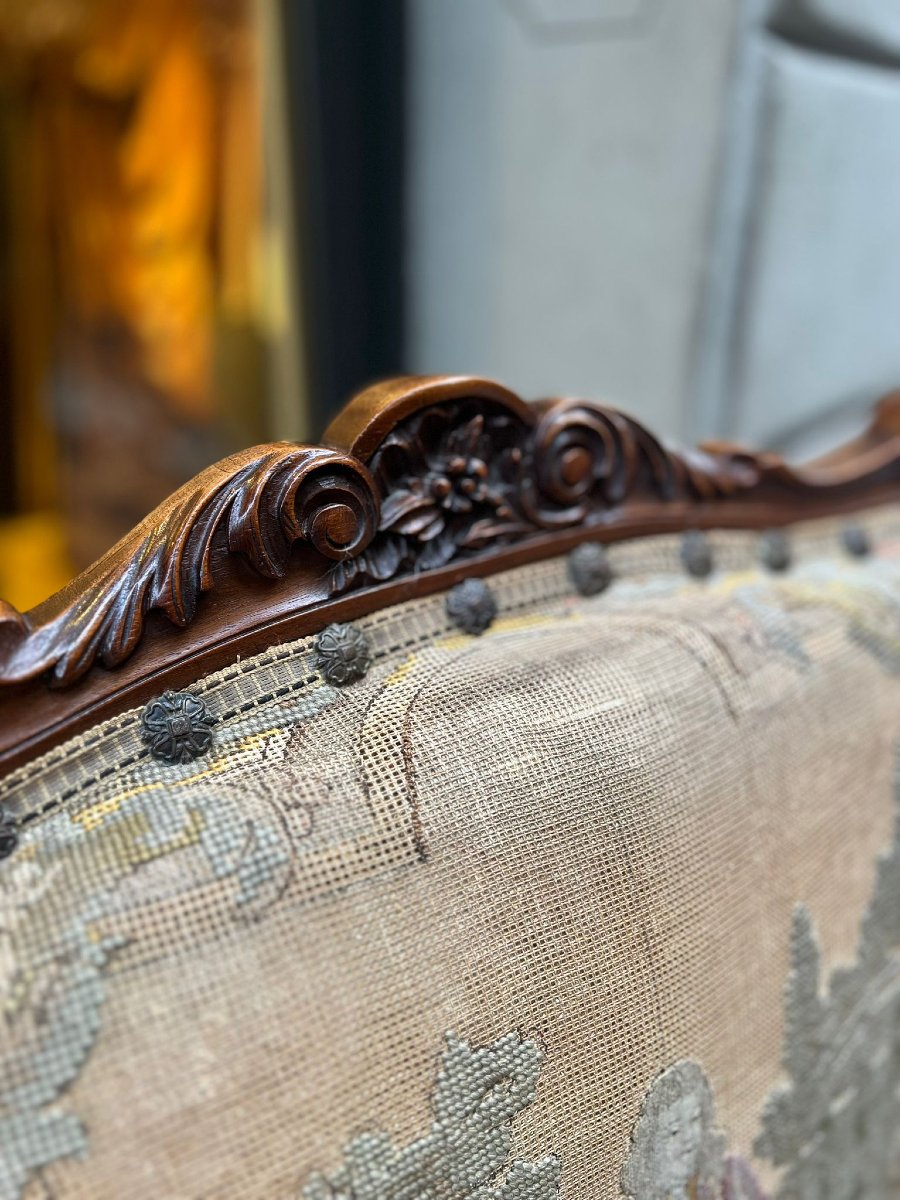 Paire de fauteuils baquets de style Louis XV-photo-5