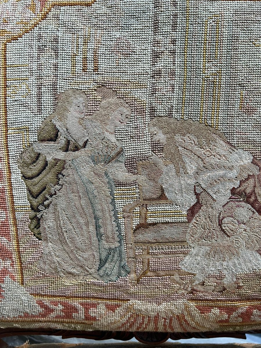 Paire de fauteuils baquets de style Louis XV-photo-7