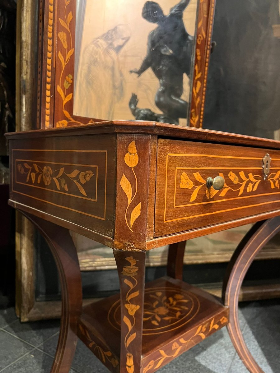 Inlaid Dressing Table With Tilting Mirror-photo-2