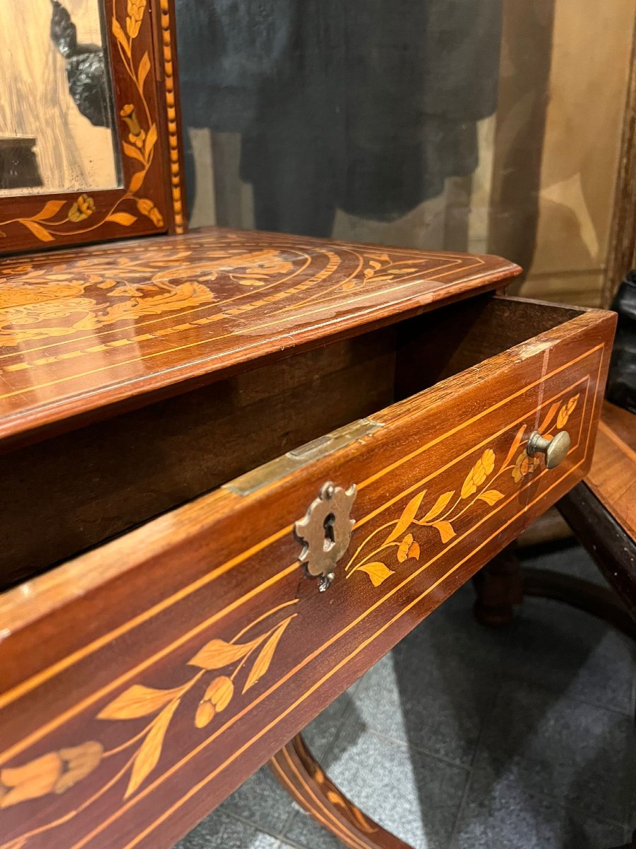 Inlaid Dressing Table With Tilting Mirror-photo-6