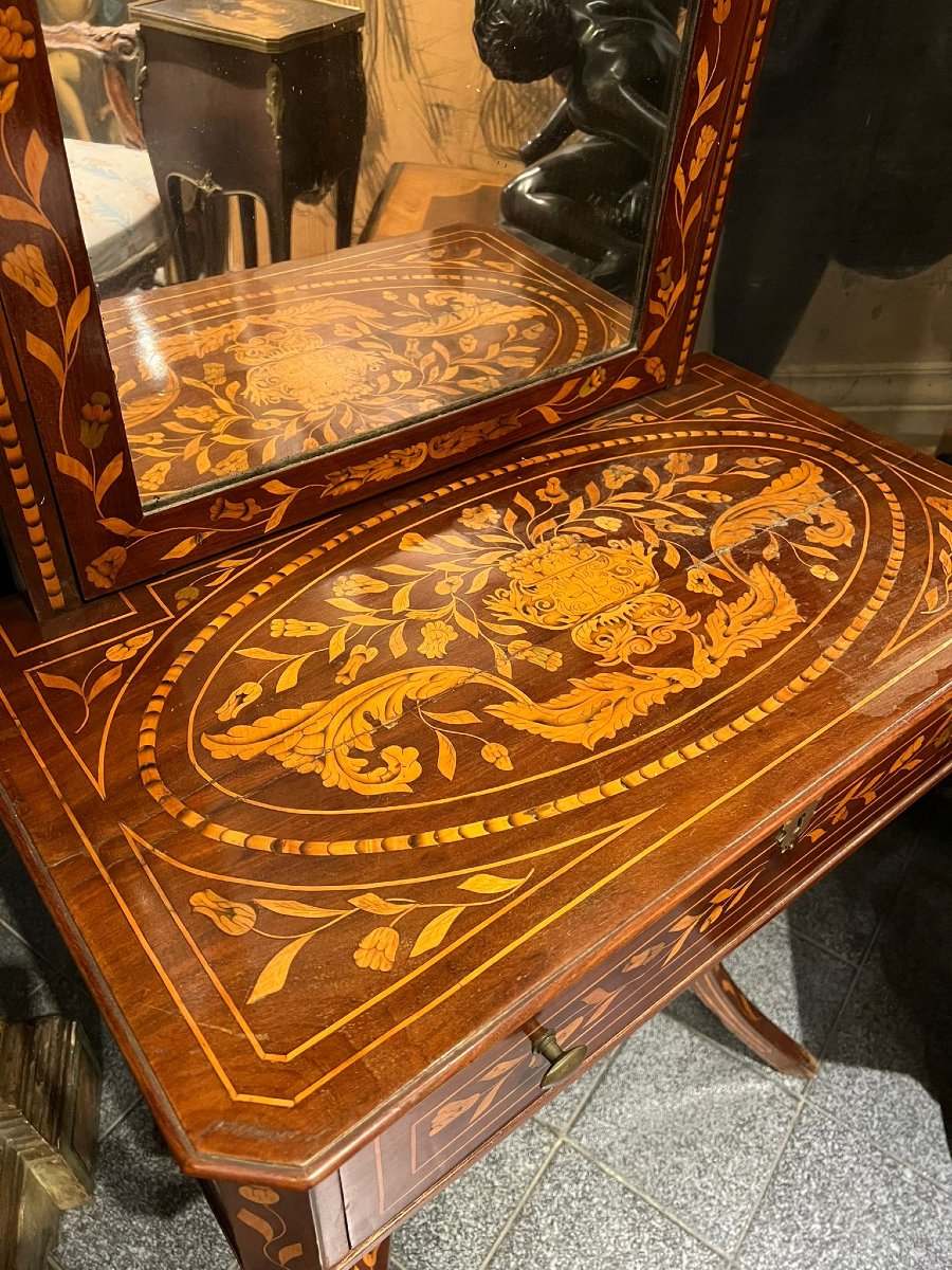 Inlaid Dressing Table With Tilting Mirror-photo-8