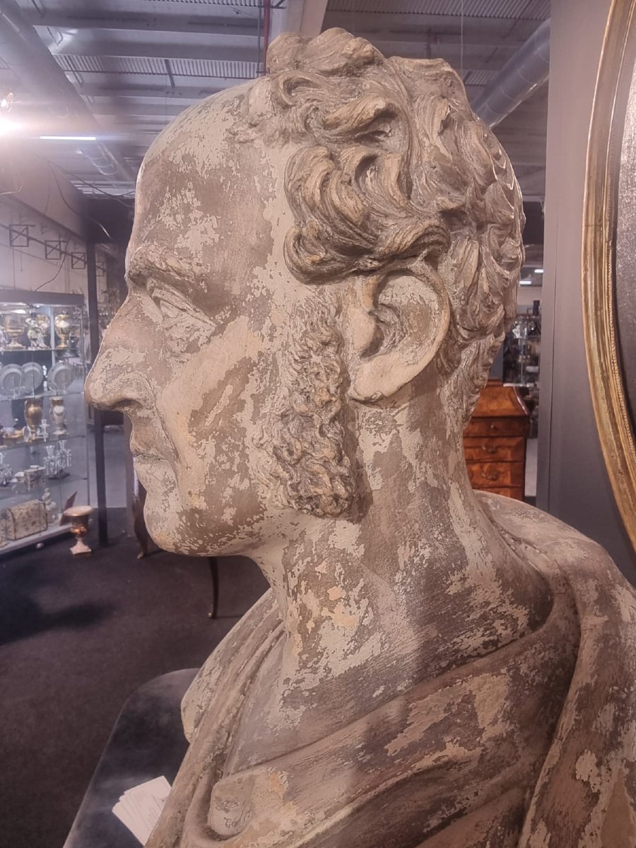 Buste homme en plâtre-photo-5