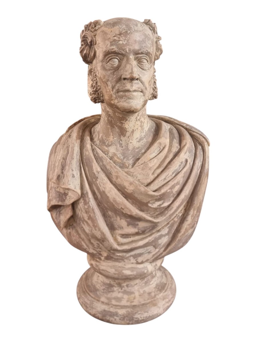 Buste homme en plâtre