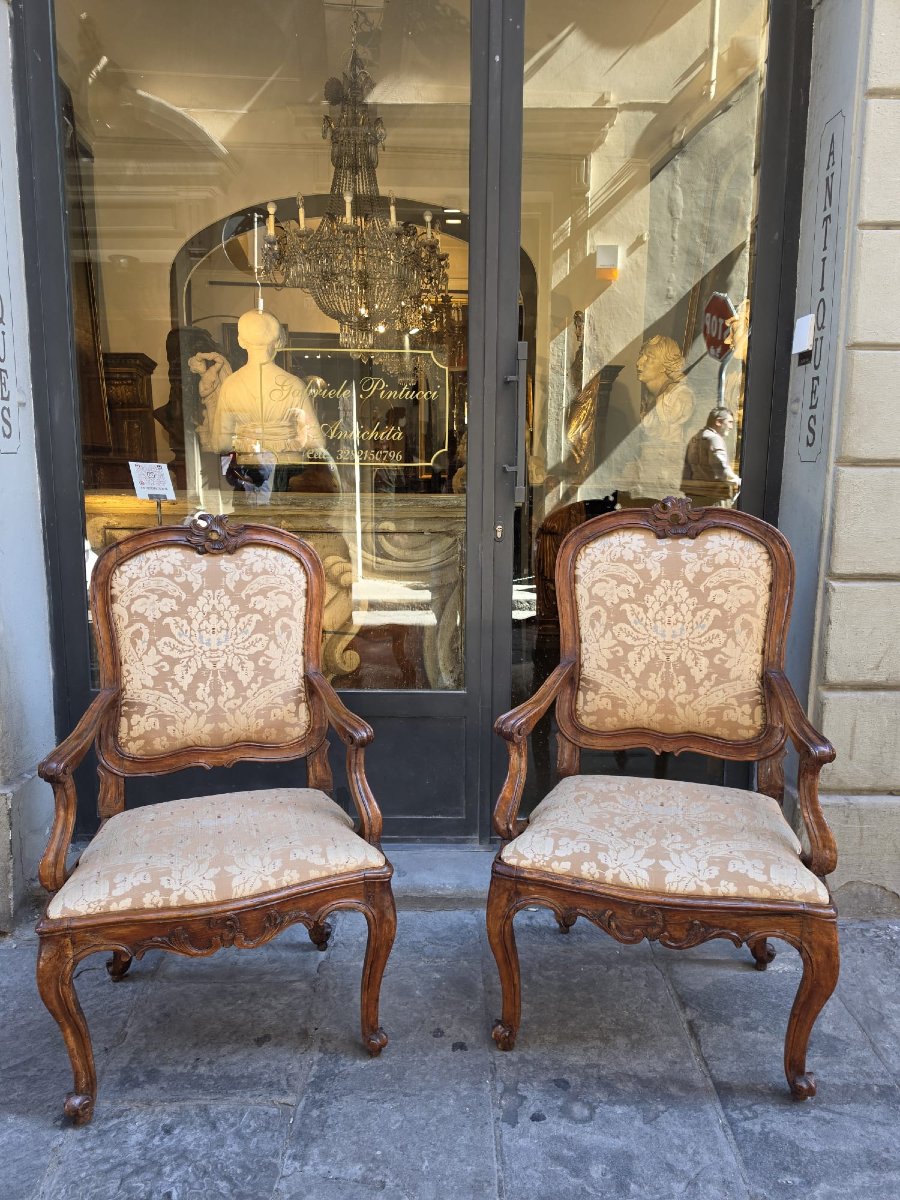 Pair Of Louis XV Style Armchairs-photo-4