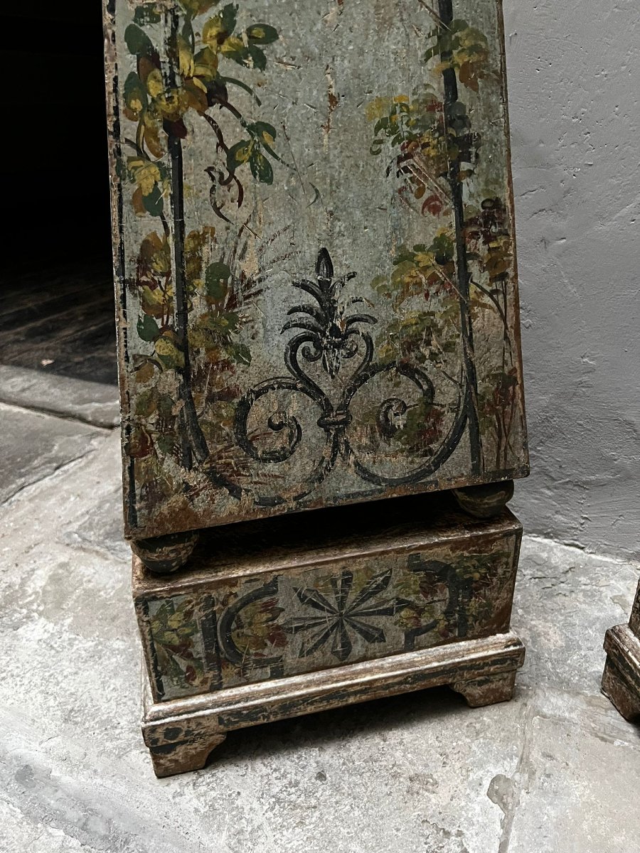 Pair Of Painted Wooden Obelisks-photo-5