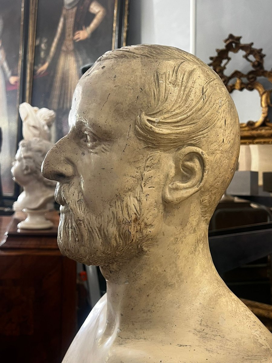 Male Bust In Plaster-photo-3