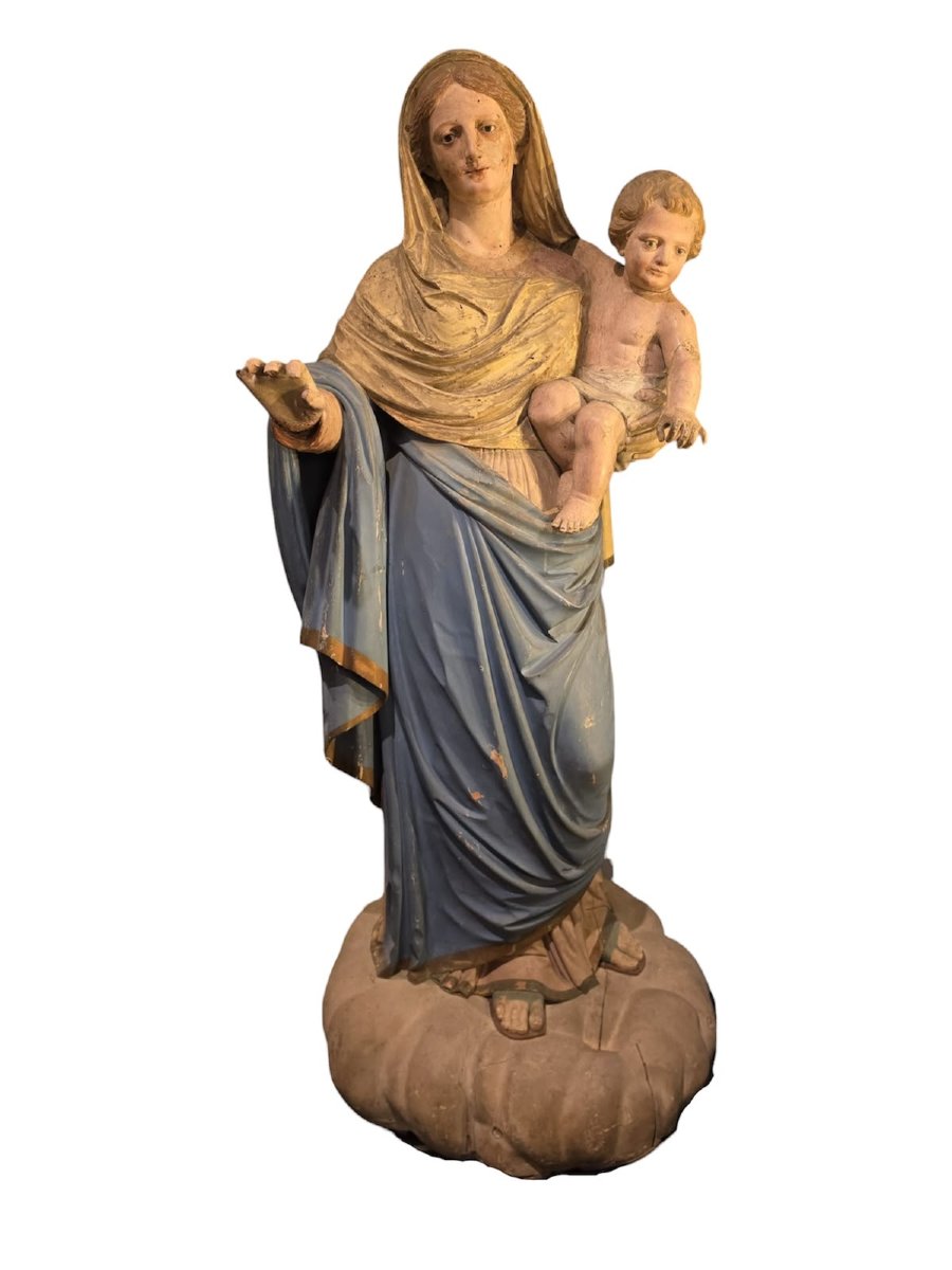 Sculpture Depicting The Virgin And Child