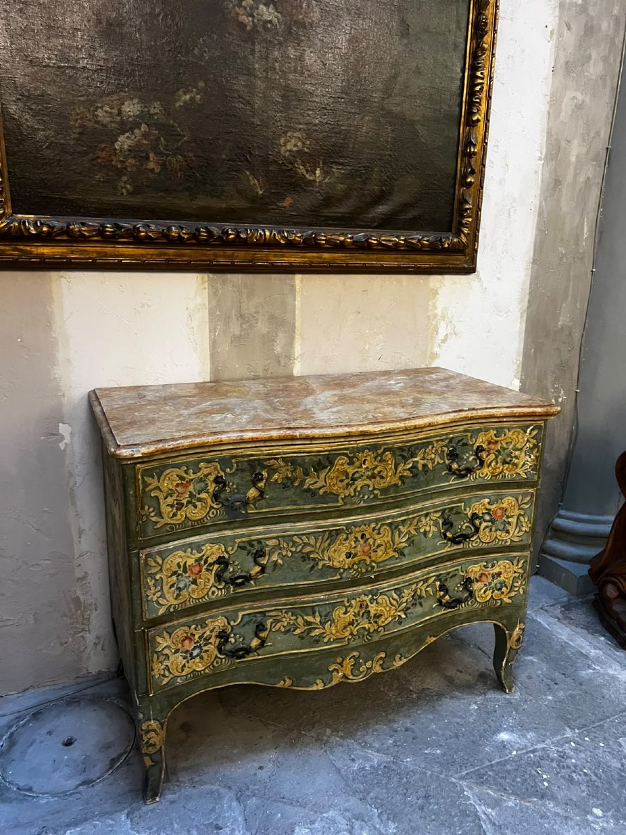 Painted Chest Of Drawers With Three Drawers-photo-2