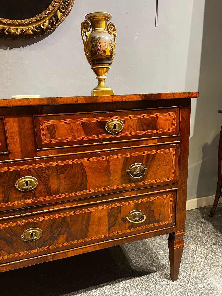 18th-century Inlaid Chest Of Drawers-photo-2
