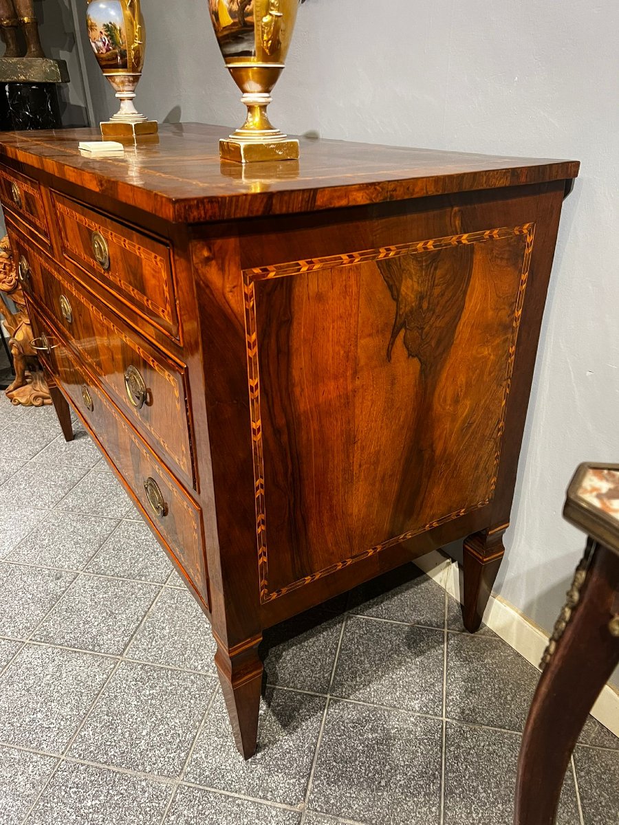 18th-century Inlaid Chest Of Drawers-photo-3