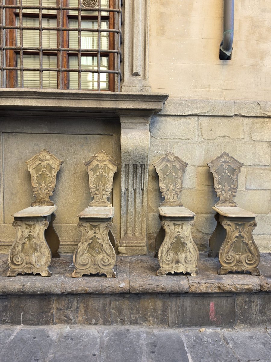 Set Of Painted Sitting Stools-photo-2