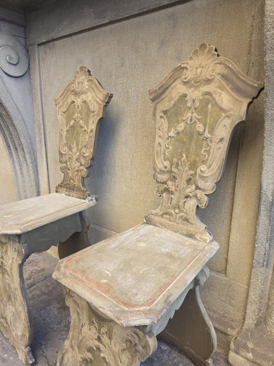 Set Of Painted Sitting Stools-photo-4