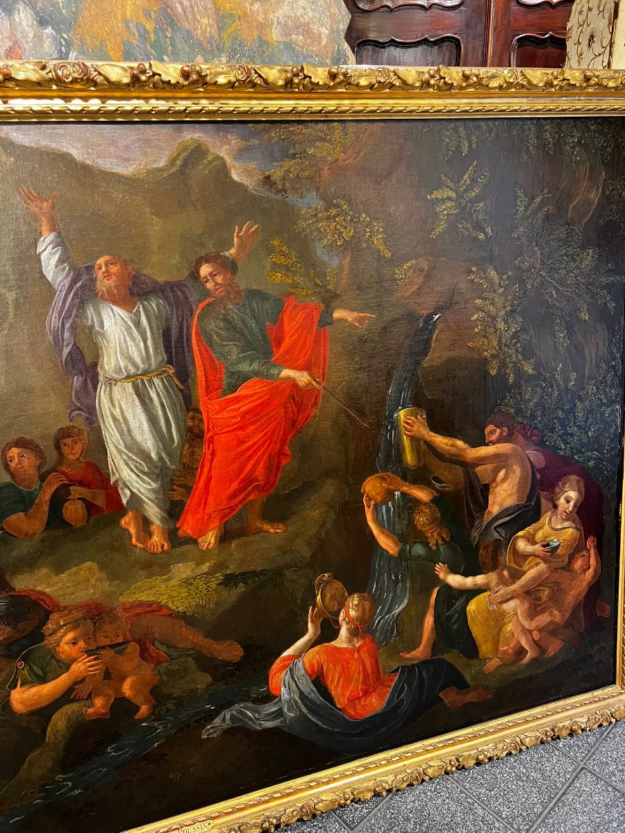 Peinture à l'huile représentant une scène biblique-photo-4