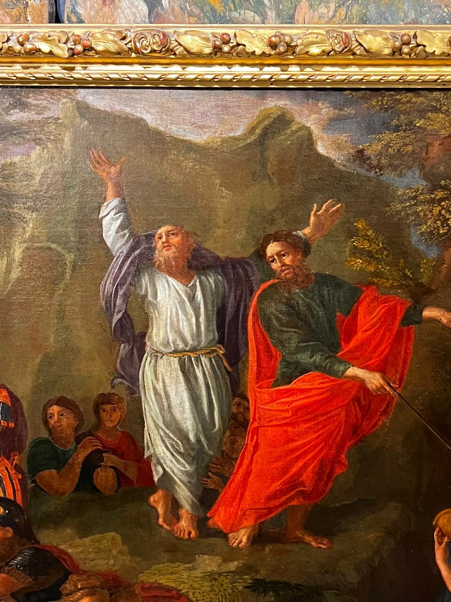 Peinture à l'huile représentant une scène biblique-photo-1