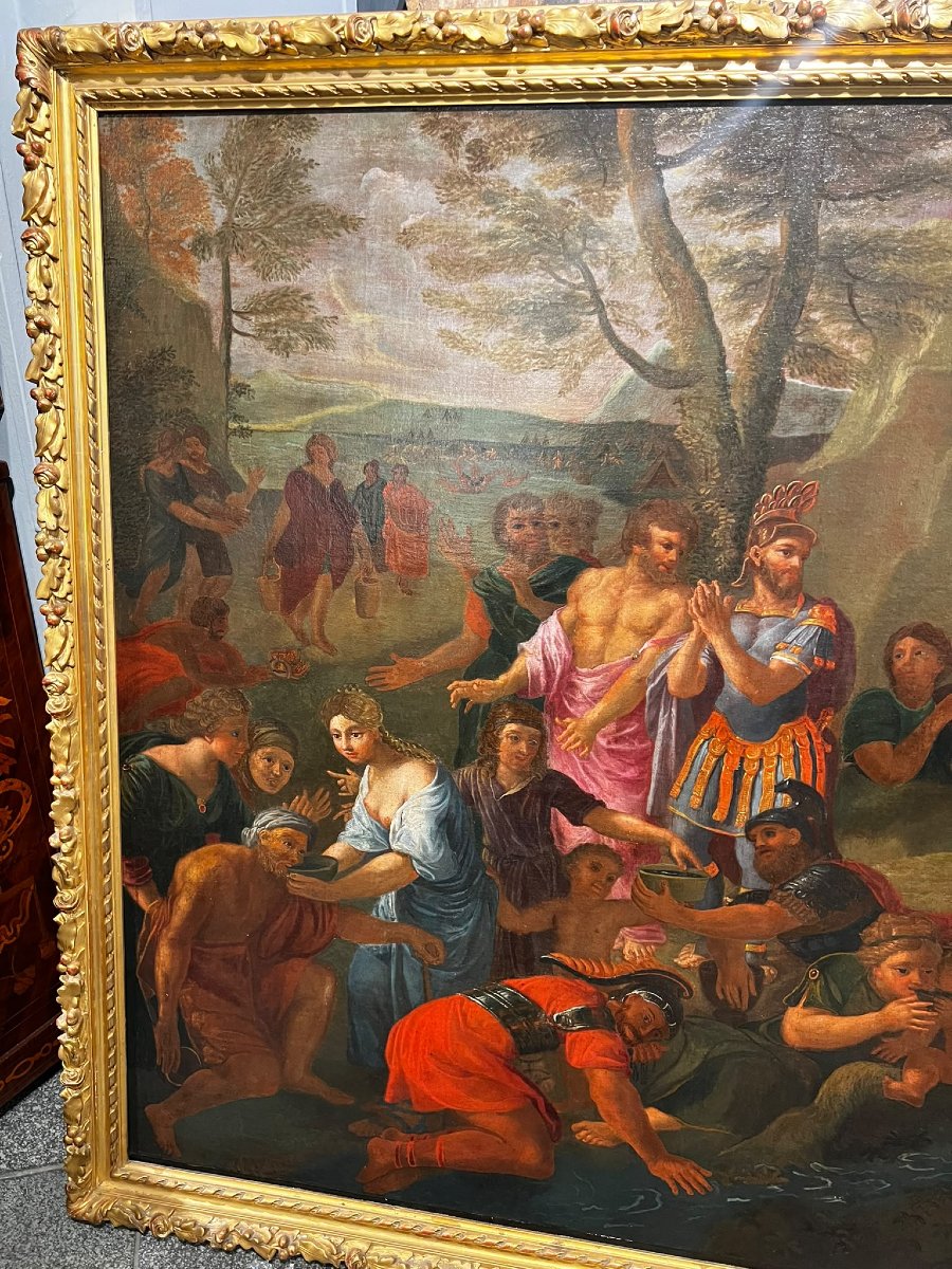 Peinture à l'huile représentant une scène biblique-photo-2
