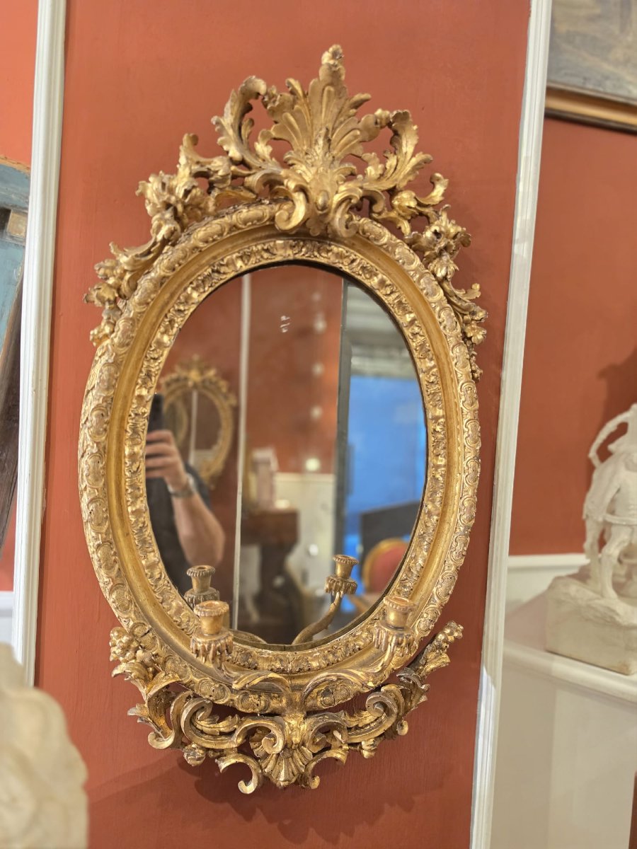 Paire de miroirs ovales-photo-2