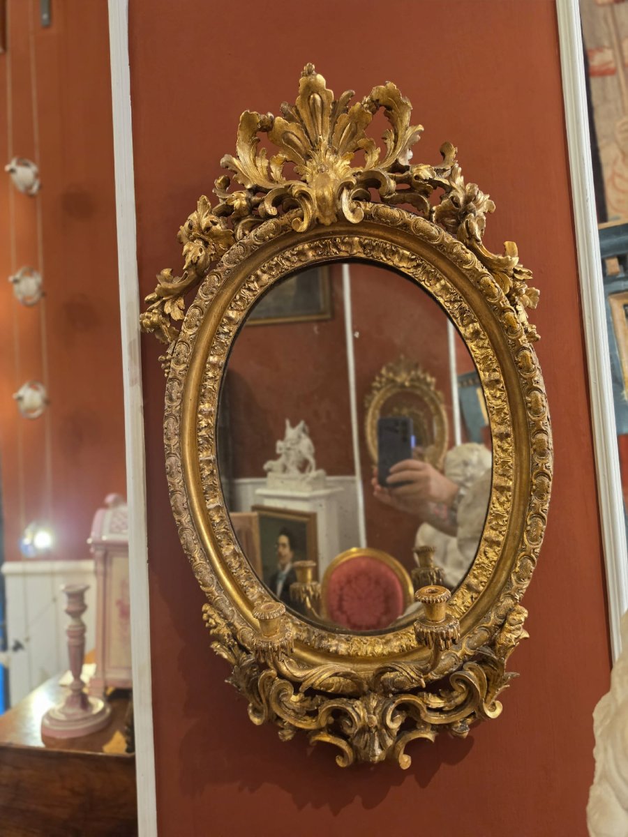 Paire de miroirs ovales-photo-3