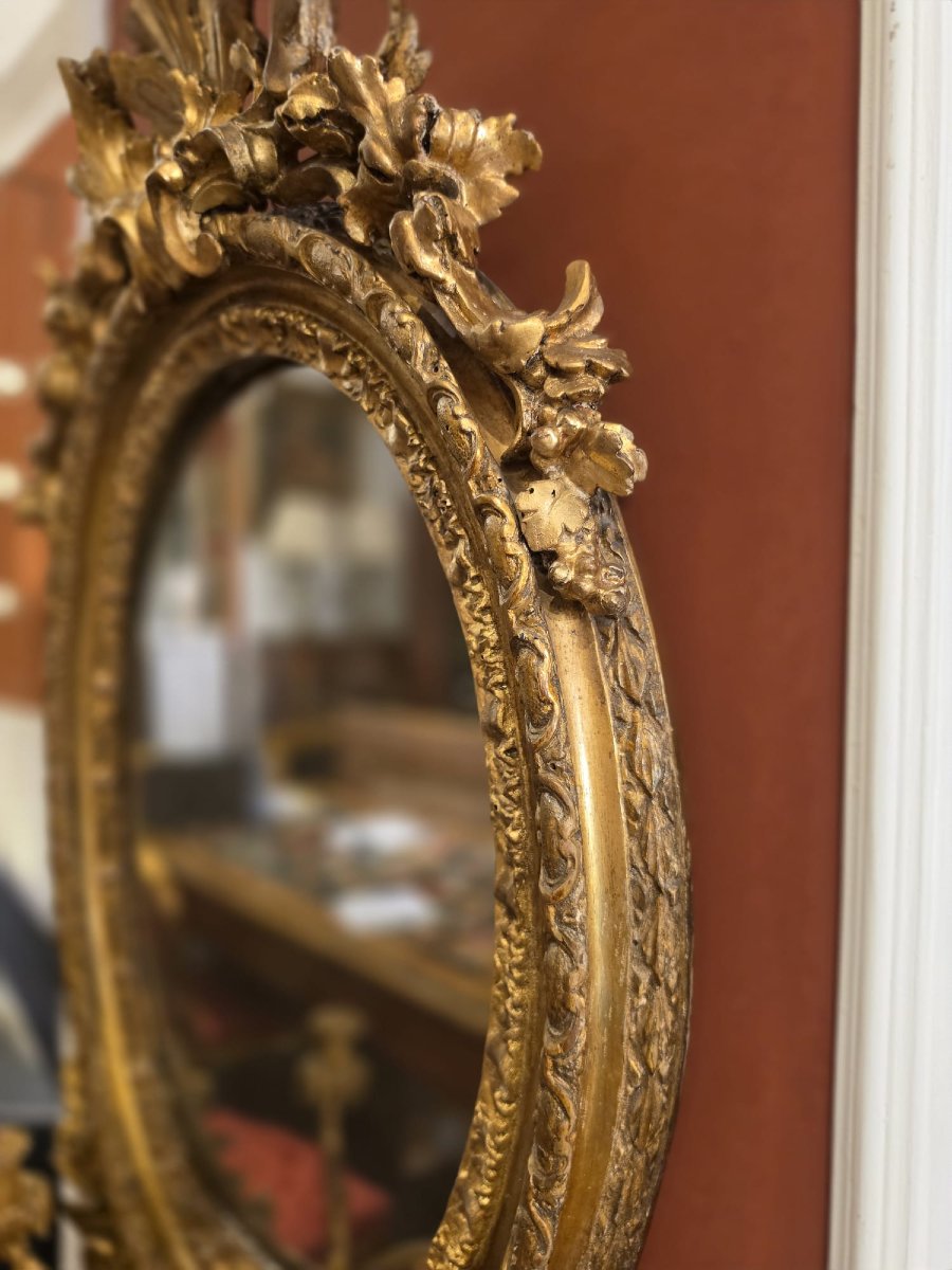 Paire de miroirs ovales-photo-4