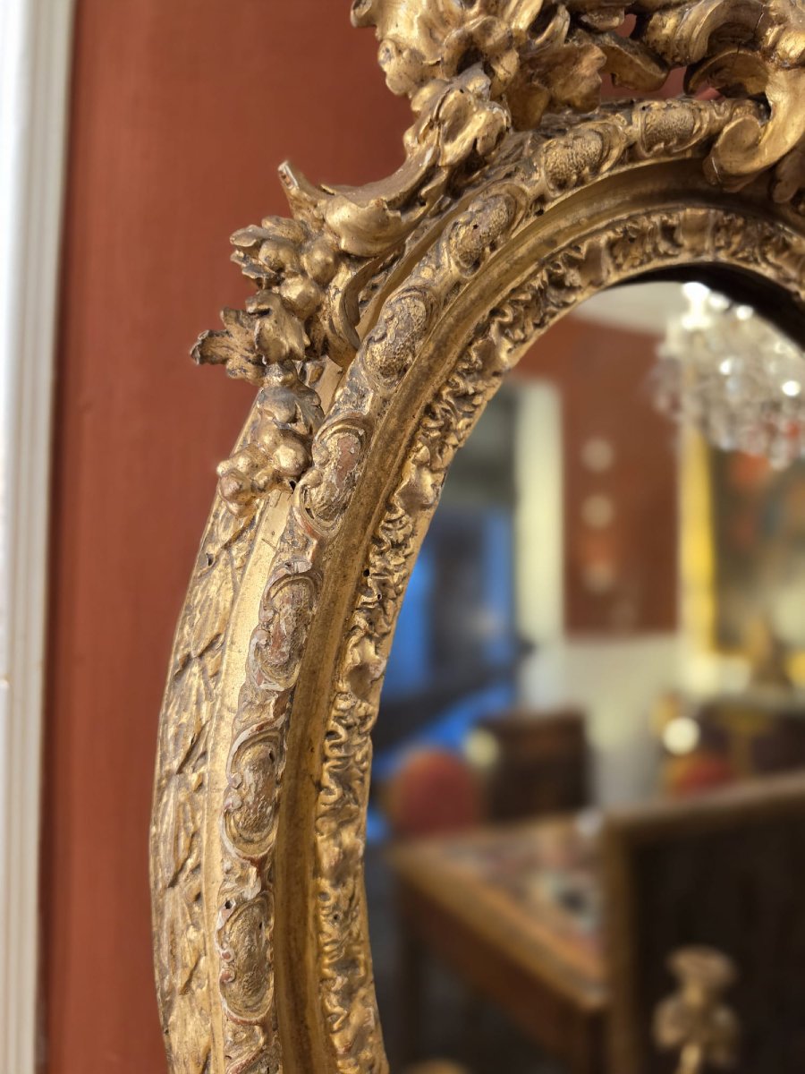 Paire de miroirs ovales-photo-3